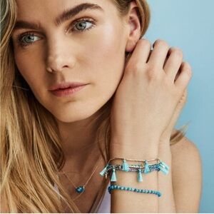 Kendra Scott Julie Bracelet Set in Blue Mother of Pearl - Five Bracelets Gold